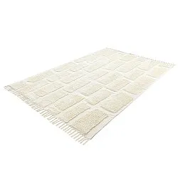 Hoogpolig vloerkleed - Cyrus Natural Cotton Shaggy (gebroken wit)