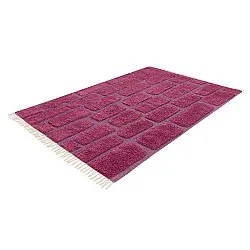 Hoogpolig vloerkleed - Cyrus Natural Cotton Shaggy (rood)