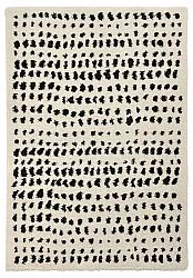 Hoogpolig vloerkleed - Dotty (zwart/wit)
