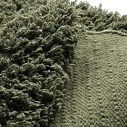 Rond vloerkleed - Fassale Hand Woven Wool Shaggy (mosgroen)