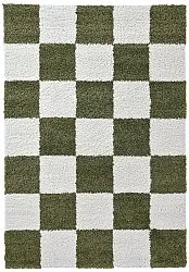Hoogpolig vloerkleed - Gordes (groen/wit)