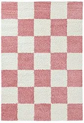 Hoogpolig vloerkleed - Gordes (roze/wit)