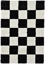 Hoogpolig vloerkleed - Gordes (zwart/wit)