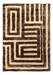 Hoogpolig vloerkleed - Karbala (beige/bruin)