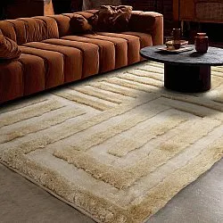 Hoogpolig vloerkleed - Karbala (crème/beige)
