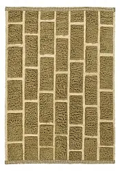 Hoogpolig vloerkleed - Leknes Hand Woven Wool Shaggy (groente)