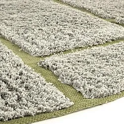 Ronde vloerkleden - Lindley Natural Cotton Shaggy (grijs/groen)