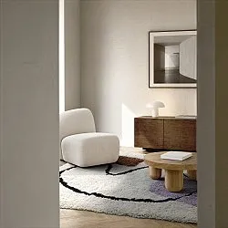 Hoogpolig vloerkleed - Naousa Natural Cotton Shaggy (multi)
