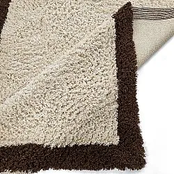 Hoogpolig vloerkleed - Sagres Natural Cotton Shaggy (off-white/bruin)