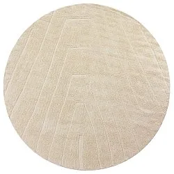 Rond vloerkleed - Sivia Natural Cotton Shaggy (beige)
