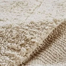 Hoogpolig vloerkleed - Sivia Natural Cotton Shaggy (beige)