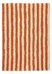 Hoogpolig vloerkleed - Thira Stripe Cotton Shaggy (lichtgeel/lichtoranje)