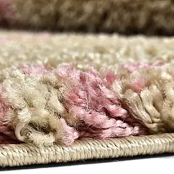 Hoogpolig vloerkleed - Tiznit (beige/roze)