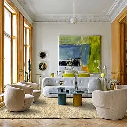 Hoogpolig vloerkleed - Zoe (room)