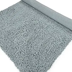 Hoogpolig vloerkleed - Combarro Solid Cotton Shaggy (lichtblauw)