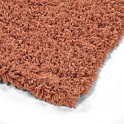 Hoogpolig vloerkleed - Combarro Solid Cotton Shaggy (lichtoranje)