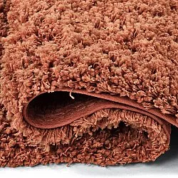 Hoogpolig vloerkleed - Combarro Solid Cotton Shaggy (lichtoranje)