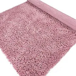 Hoogpolig vloerkleed - Combarro Solid Cotton Shaggy (lichtroze)