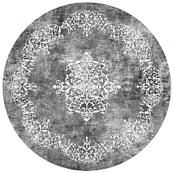 Rond vloerkleed - Santi (donkergrijs/wit)