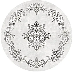 Rond vloerkleed - Santi (wit/zwart)