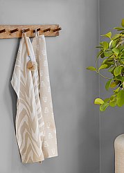 Keukenhanddoeken per twee verpakt - Sari (medium beige)