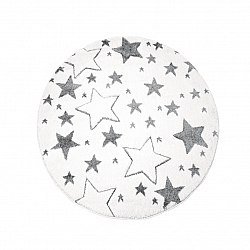 Kindervloerkleed - Bueno Stars Rond (wit)