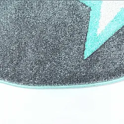 Kindervloerkleed - Bueno Night Stars Rond (turkoois)