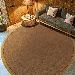 Ronde vloerkleden (sisal) - Agave (bruin)