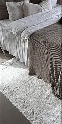 Hoogpolig vloerkleed - Ebba Natural Cotton Shaggy (offwhite)