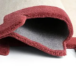 Wollen-vloerkleed - Agra Hand Tufted Wool Premium (crème/rood)