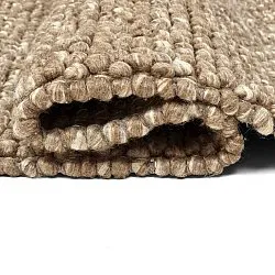 Wollen-vloerkleed - Avafors Wool Bubble (lichtbruin/wit)