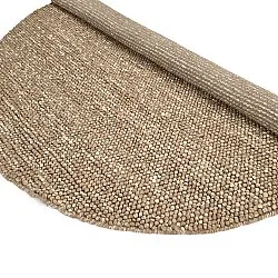 Rond vloerkleed - Avafors Wool Bubble (lichtbruin/wit)