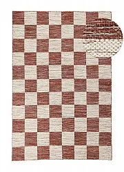 Wollen-vloerkleed - Dundee (rood/wit)