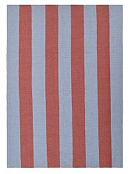 Wollen-vloerkleed - Garine (blauw/rood)