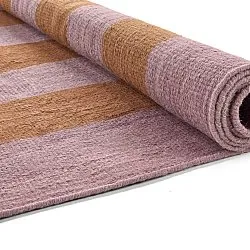 Wollen-vloerkleed - Garine (oranje/roze)