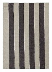 Wollen-vloerkleed - Garine (zwart/beige)