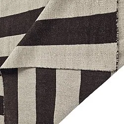 Wollen-vloerkleed - Garine (zwart/beige)
