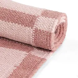 Wollen-vloerkleed - Lausanne Flatweave Tufted Premium (roze)