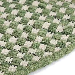 Rond vloerkleed - Ovelia (groen/wit)