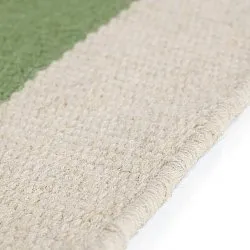 Wollen-vloerkleed - Peniche (crème/groen/rood)