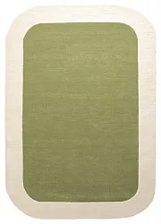 Wollen-vloerkleed - Puri Hand Tufted Wool Premium (groen/crème)