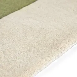 Wollen-vloerkleed - Puri Hand Tufted Wool Premium (groen/crème)