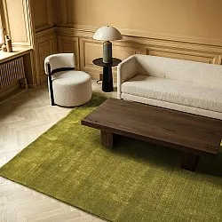Wollen-vloerkleed - Rozel Handloom Wool Premium (mosgroen)