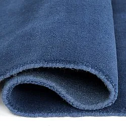 Wollen-vloerkleed - Rozel Handloom Wool Premium (marineblauw)