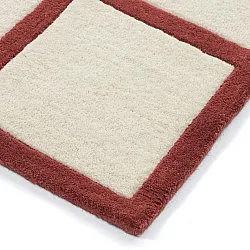 Wollen-vloerkleed - Syl Hand Tufted Wool Premium (rood/wit)