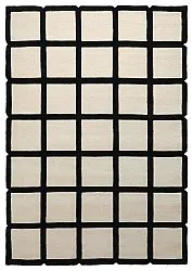 Wollen-vloerkleed - Syl Hand Tufted Wool Premium (zwart/wit)