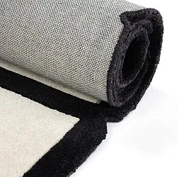 Wollen-vloerkleed - Syl Hand Tufted Wool Premium (zwart/wit)