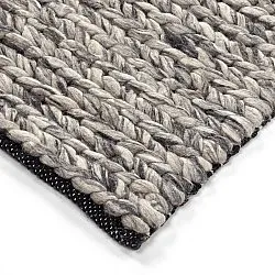 Wollen-vloerkleed - Talvia Braided Wool (donkergrijs)