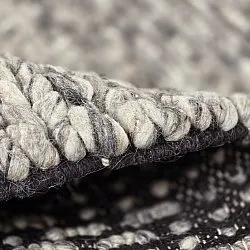 Wollen-vloerkleed - Talvia Braided Wool (donkergrijs)