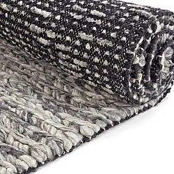 Wollen-vloerkleed - Talvia Braided Wool (donkergrijs)